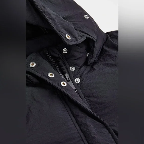 H&M Kids Black Padded Nylon Parka Jacket